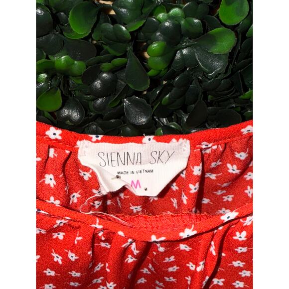 Sienna Sky, Orange with white Flowers,  Women’s size M, Summer Dress - Picture 6 of 7